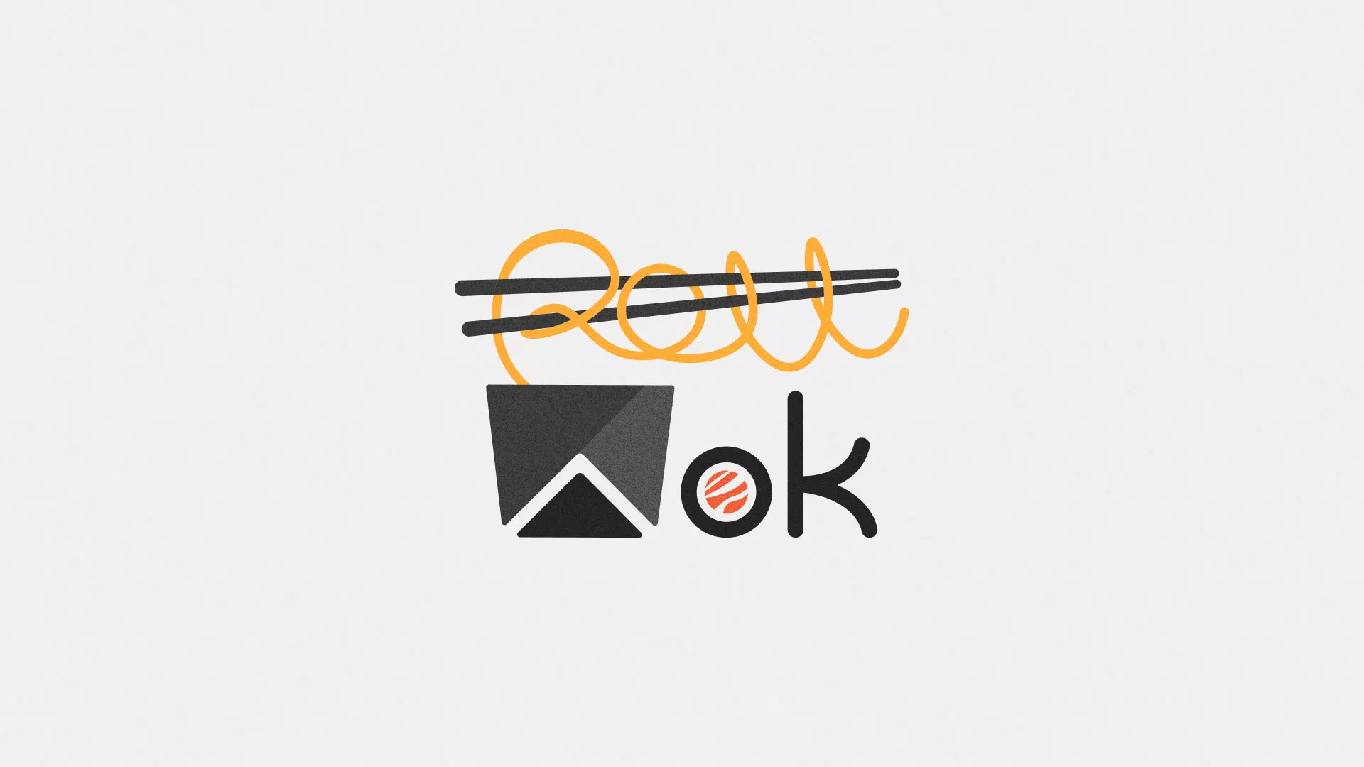 Разработка логотипа суши-бара «Roll Wok Club» в Вязьме